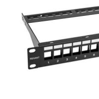 Панель коммутационная наборная 19", 1U, 24 порта, UTP REXANT PRO (02-0053)