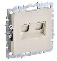 Розетка RJ45 РК10-2-БрКр кат.5E, бежевый BRITE (BR-K20-1-K10)