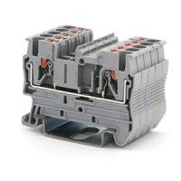 Клемма проходная, зажим push-in, 2 точки подключения, 2.5 кв.мм, серая (VPR-2.5-GY)