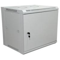 Шкаф телекоммуникационный 19" настенный 6U 600×450×370 мм (ШxГxВ) - передняя дверь металл, боковые стенки съемные (разобранный), RAL 7035 (04-2210)