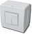 Коробка в сборе с 2-клавишным выключателем, белая (10001)